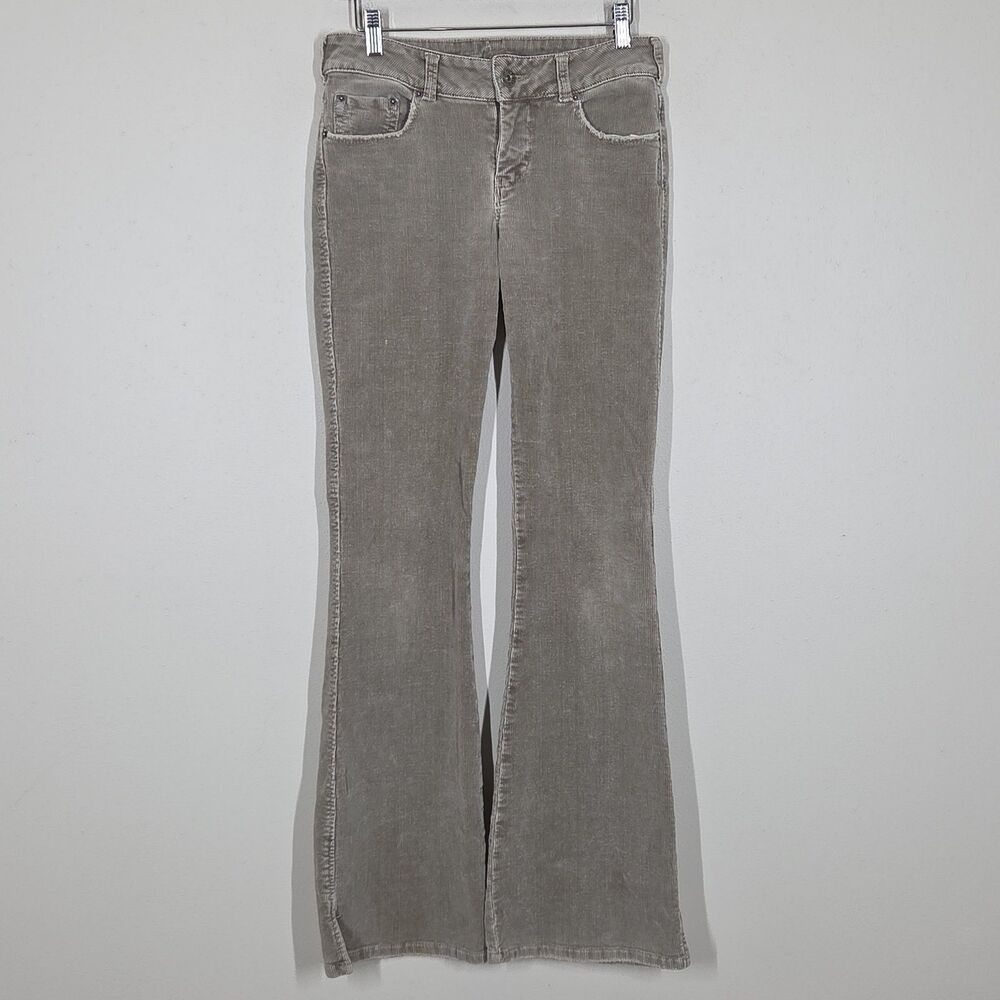 Vtg Y2K Silver Jeans Tan Corduroy Low Rise Bootcut Pants 28 30x33 Preppy Mcbling